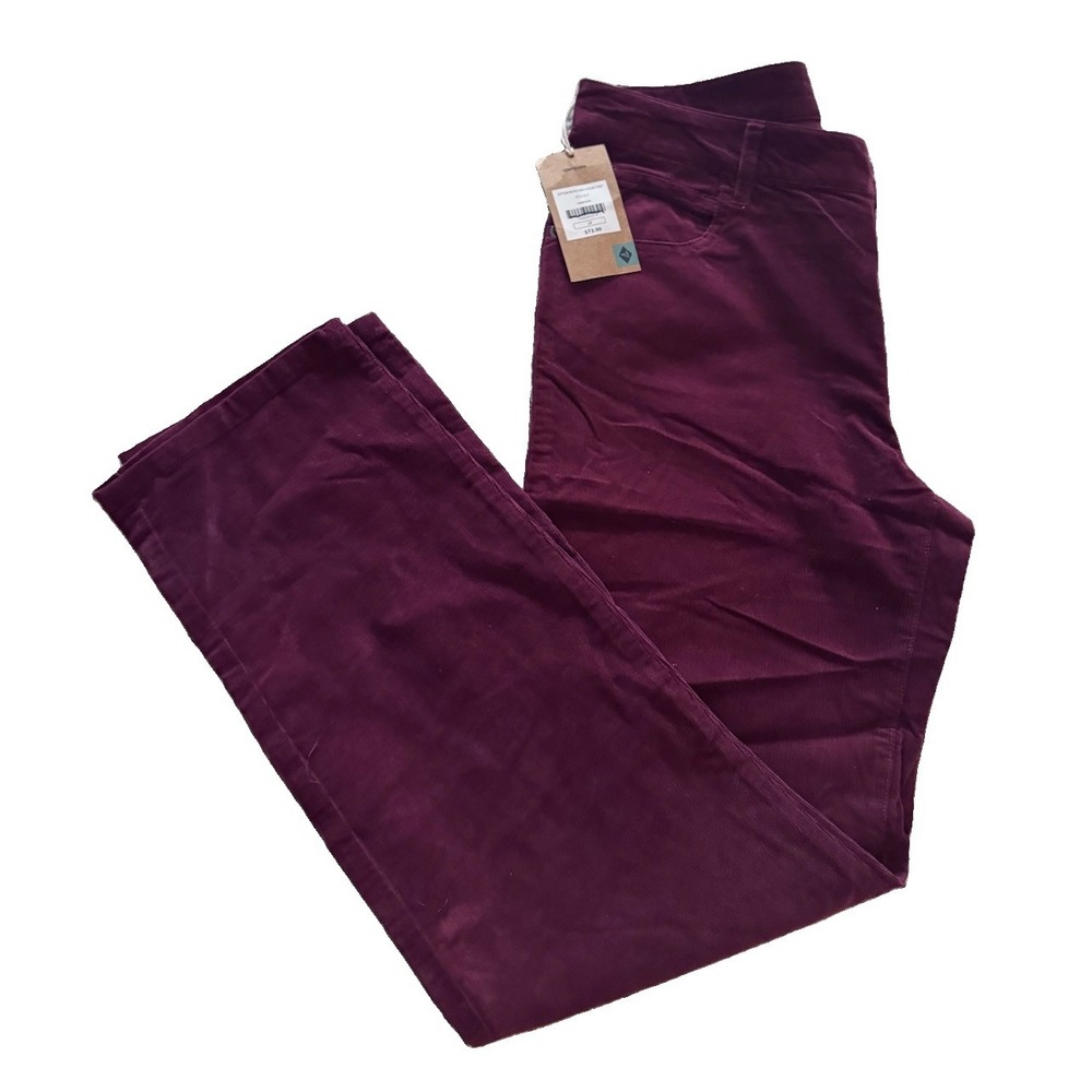 Sperry Womens Bottom Microcord 5-Pocket Corduroy Pants 28 Maroon 34x28